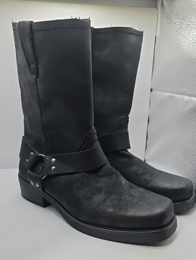 ID REQUIRED MEN'S FASHION BIKER BOOTS WORK TOUGH DRESS SIZE 11M